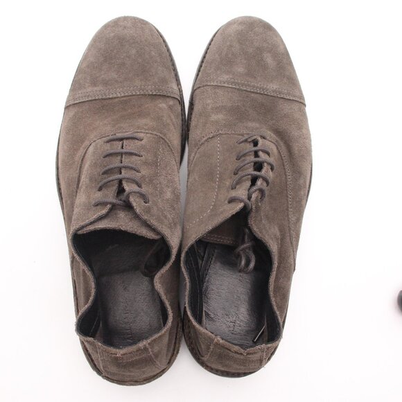 AllSaints Men\'s Size EU 44 Gray Brown Suede Cap Toe Derby Dress Shoe main image 7